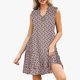 thumbnail image 1 of Puntoco Vestido De Manga Corta Con Cuello En V, Vestido Sexy Con Estampado De Lunares Florales Y Manga Corta Para Mujer Sin Estampado De Posicionamiento Caqui Xl, 1 of 5