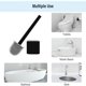 thumbnail image 3 of Bathroom Silicone Bristles Toilet Cleaning Brush Flex with Holder Creative Set, 3 of 5