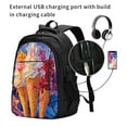 thumbnail image 2 of Pofeuu Trio Of Dripping Cones Print Storage Laptop Backpack with USB Charging Port[Water Resistant] College Computer Bookbag Fits, 2 of 7