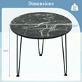 thumbnail image 6 of YYAo Coffee Table,Dining Table,Side Table,Round Coffee Table with Thickened Tabletop and Metal Tripod Legs-Black, 6 of 11