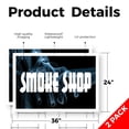 thumbnail image 2 of Smoke Shop Yard Sign 2 Pack of 24 Inch x 36 Inch Single Sided Weatherproof Heavy-Duty Plastic with Stake | Tobacco Products, CBD Sales, Professional Display | Made in USA, 2 of 7
