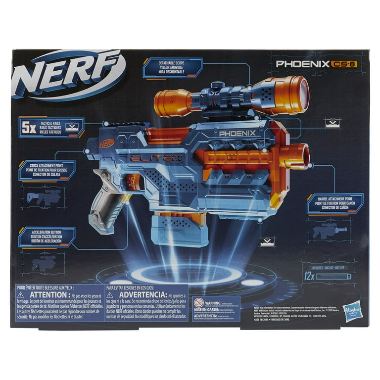 Nerf Elite 2.0 Star Phoenix CS-6, Includes 12 Official Nerf Darts, Ages 8+  