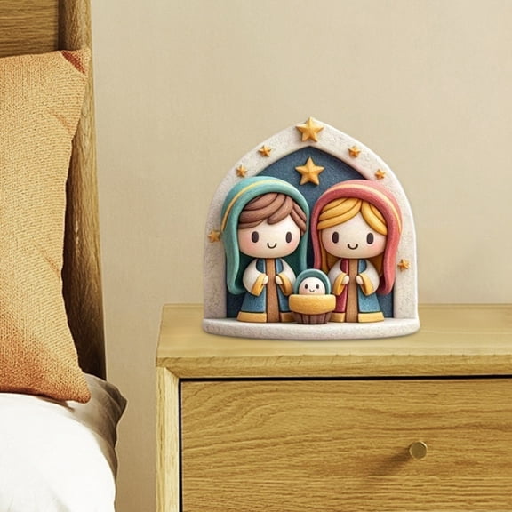 Acrylic Rotating Sign, 2D Character Standing Desk Decor for Home and Office, Multicolor Tabletop Display Ornament for Celebration and Meaningful Dates(A)