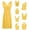 Yellow, variant on Women's Multi Strap Backless Dress Casual Sleeveless with Tie Detail Flirty Party Clubwear Summer