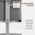 thumbnail image 5 of Babyomi Baby Bassinet with Adjustable 6-Level Height, Bedside Crib for Newborn, Grey, 5 of 6