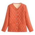 thumbnail image 4 of Sakmal Puffer Jackets Women Packable Lightweight Quilted Plus Size Coats Orange Streetwear Womens Jackets 4XL, 4 of 5