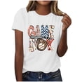 thumbnail image 2 of Lilgiuy Baseball Game Day Shirt for Women Baseball Shirts Oversized Graphic Tees Casual Short Sleeve Tops for Mother's Day(White,L), 2 of 4