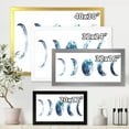 thumbnail image 4 of Designart 'Magic Blue Moon Phases On White' Bohemian & Eclectic Framed Art Print, 4 of 4