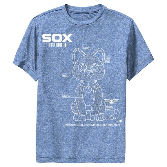 Boy's Lightyear Sox Blueprint Performance Graphic Tee Royal Blue Heather / Sox Blue Print X Large