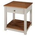 thumbnail image 1 of Alaterre Furniture Savannah End Table Ivory with Natural Wood Top, 1 of 4