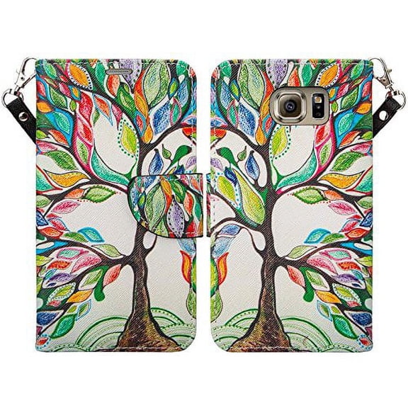 SUMACLIFE Chic Design Portfolio Wallet Case Specifically Designed for Samsung Galaxy S7 Edge