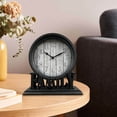thumbnail image 3 of Round Table Clock Decorative Silent Clock Living Quartz Movement for Shelf Kitchen Decors StyleA, 3 of 9