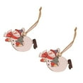 thumbnail image 2 of Paquete de 2 piezas de madera navideñas colgantes decorativos Billuyoard Muñeco de nieve volador, 2 of 6