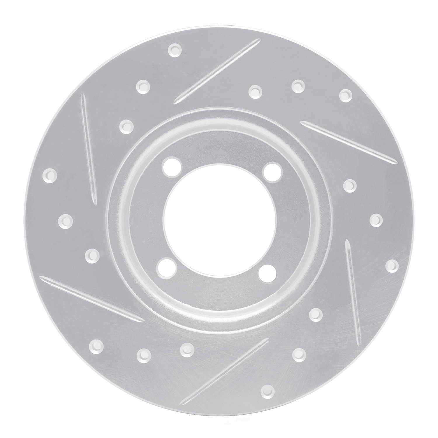 Dynamic Friction Company 631-43000R DFC Brake Rotor - Drilled And Slotted - Silver