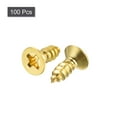 thumbnail image 3 of Uxcell M4x12mm Brass Wood Screws, Phillips Flat Head Self Tapping Connector 100 Pack, 3 of 5