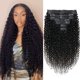 thumbnail image 1 of Cecycocy Extensiones De Cabello Humano Rizado 3C 4A Con Clip Para Mujeres Negras, 100% Sin Procesar, Cabello Virgen Brasileño, Color Negro Natural, 8 Unidades Con 18 Clips De 4.23 Oz (26 Pulgadas Riza, 1 of 1
