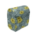 thumbnail image 1 of Floral Stand Mixer Cover, Hawaii Ornamental Hibiscus Flowers Along Exotic Long Leaves Print, Kitchen Appliance Organizer Bag Cover with Pockets, 5 Quarts, Pale Blue Yellow and Green, by Ambesonne, 1 of 4