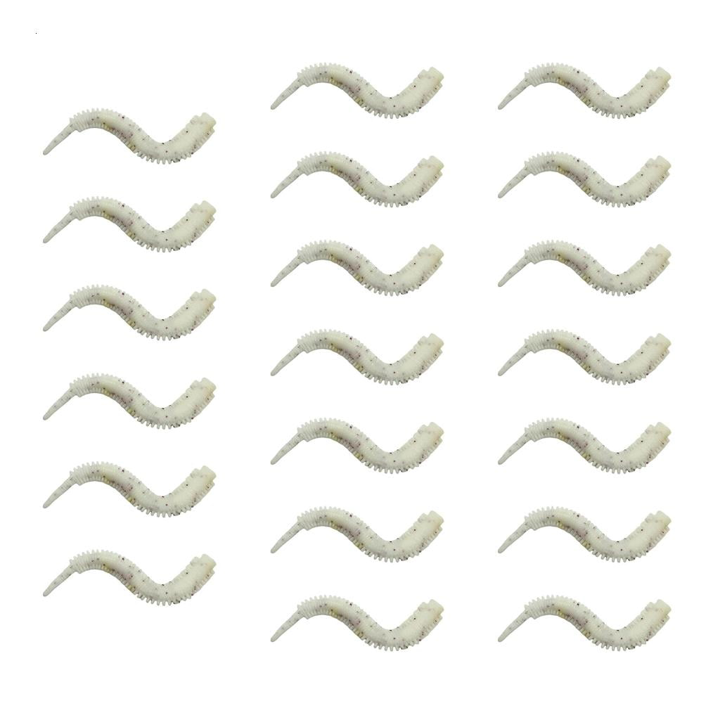 Yihuala 20Pcs Artificial 7.5cm Soft Lure Fishing Baits Fishing Tackle Accessory Sandworms Swimbaits