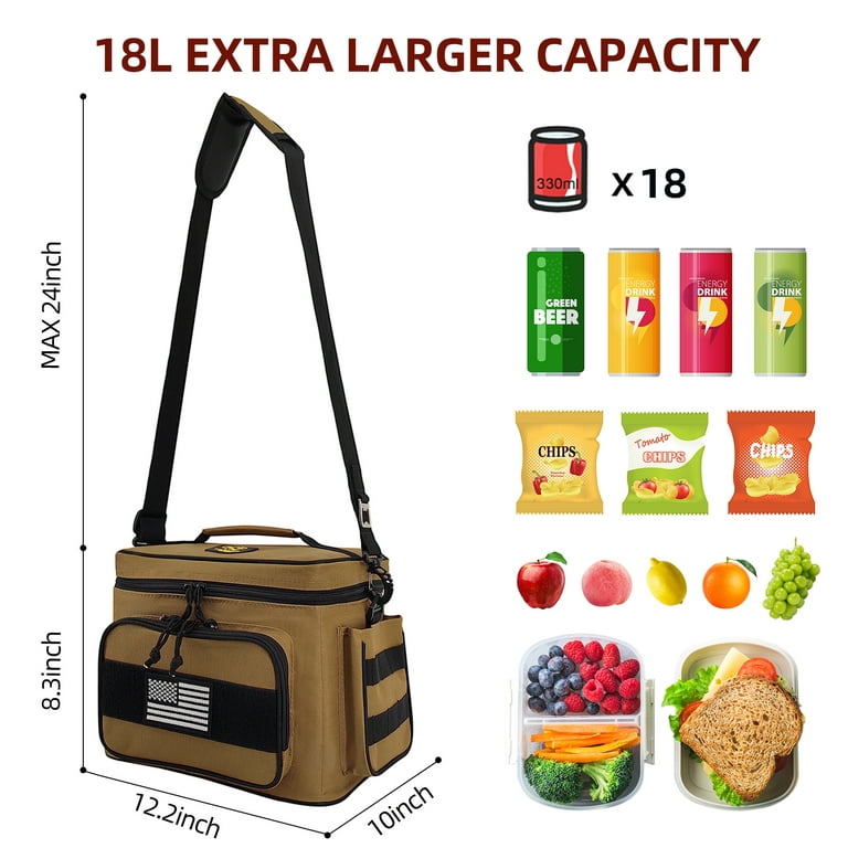 519 Fitness Insulated Lunch Box for Men, Tactical Lunch Bag with