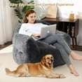 thumbnail image 7 of Historyli Compact Bean Bag Chair for Adults, Space-Saving Lounge Chair with Ergonomic Backrest & Wide Armrest, High Density Foam Filler, for Apartment, 7 of 7