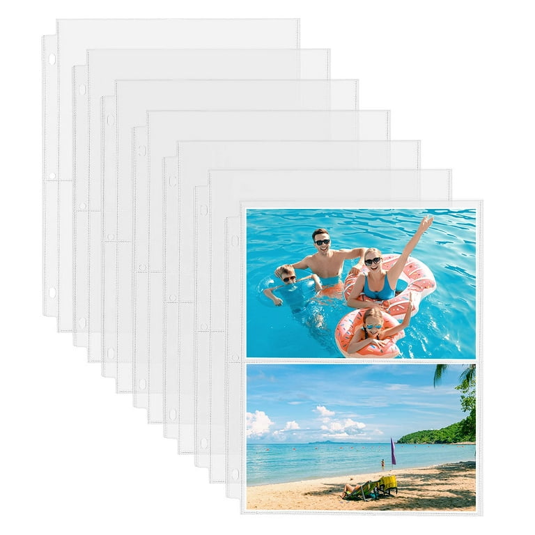 30 Pack Photo Sleeves for 3 Ring Binder - (5x7, for 120 Photos