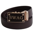 thumbnail image 1 of FEDEY Mens Classic Leather SWAG Statement Ratchet Belt w Automatic Buckle, 1 of 7