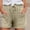 Beige, variant on Casual Elastic Waist Shorts Pockets Pants Summer Women Loose Solid Plus Size Pants Chambray Shorts Women Denim Shorts for Women Workout Shorts Womens Scrunch High Waist Shorts Women Denim Short