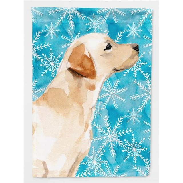 Carolines Treasures BB9458CHF Labrador Jaune No. 2 Drapeau d'Hiver Maison en Toile