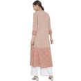 thumbnail image 2 of Yash Gallery Women's Rayon Floral Print Anarkali Kurta (Multi), 2 of 5