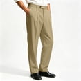 thumbnail image 4 of Men's Pleat Drapey Dress Pants Loose Straight Leg Business Trousers Solid Color Casual Business Work Pants with Pockets Office Meeting Daily Outfits, 4 of 7