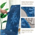 thumbnail image 4 of Christmas Blue Snowflake Dining Room Chair Covers Set of 4,Stretchable Removable Washable Spandex Kitchen Chair Protector Slipcovers for Restaurant,Hotel,Ceremony,Christmas,Festival Decoration, 4 of 6