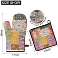 thumbnail image 6 of Pioneer Flower Kitchen Oven Mitt and Pot Holder Sets 2 Pcs for Baking, Cooking and Grilling, Heat Resistant Up To 392 °F, 6 of 7