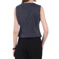 thumbnail image 4 of CHALECO FORMAL DE BOTONES PARA MUJERES INSPIRADO EN CHIC CON ESCOTE EN V Y RAYAS VINTAGE TALLA M 2, 4 of 4