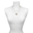 thumbnail image 3 of Delight Jewelry Rose Goldtone Crystal Initial - O - Hockey Ring Charm Necklace, 18", 3 of 4