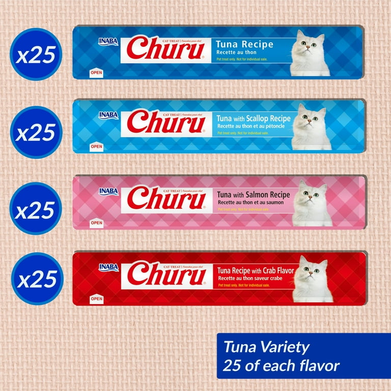 INABA Churu Cat Treats, Lickable, Squeezable Creamy Purée with