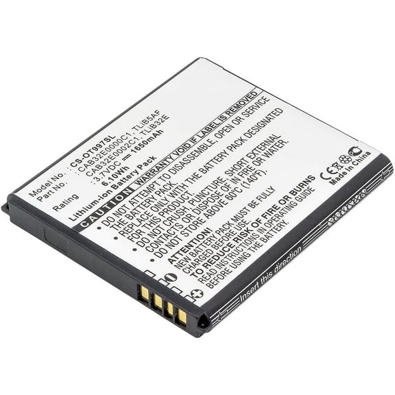 Replacement Battery for Alcatel MW41,MW41MP,MW41TM,One Touch 5035,One Touch 5035D,One Touch 997,One Touch 997D,One Touch Pop C5,One Touch Pop C5 Dual,One Touch Sapphire 2,1650mAh/3.7V