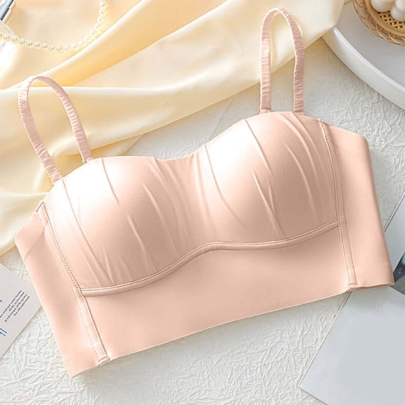 Thin Padded Bra With Removable Padding Seamless Full Coverage Bras For Women Adjustable Underwire Lingerie Solid Color Women's Wireless Bras Running Bras for Women Women Athletic Sports Bra with Non