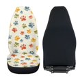 thumbnail image 5 of KUIFORTI Colorful Dog Paw Prints Seat Covers for Car Warm Comfortable Seat Covers Front Seats Only Anti-Slip Car Accessories Flannel Universal Fit Most Cars SUV, 5 of 7