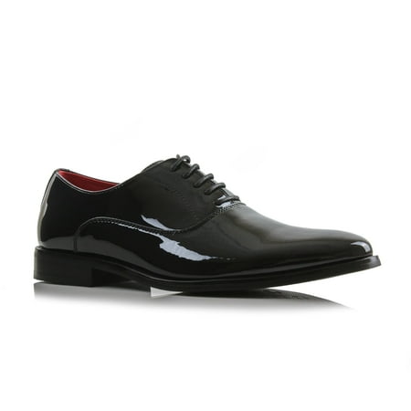 Ferro Aldo George MFA19690 Mens Formal Classic Lace Up Tuxedo Oxford Dress Shoes  in Tuxedo Black  Men s Size 8.5