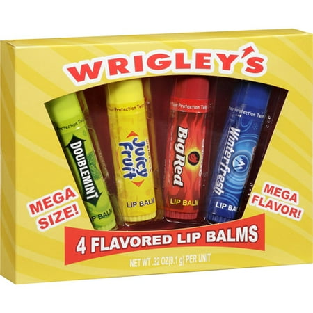 Lotta Luv Wrigley's Flavored Lip Balms, 4 count