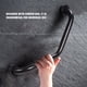 thumbnail image 5 of Barra de apoyo de seguridad Jadeshay curva de Acero inoxidable para baño color Negro, 5 of 8