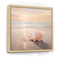 thumbnail image 2 of Designart "Beige Clam Seashore Charm II" Animals Floater Framed Canvas Art Print, 2 of 7