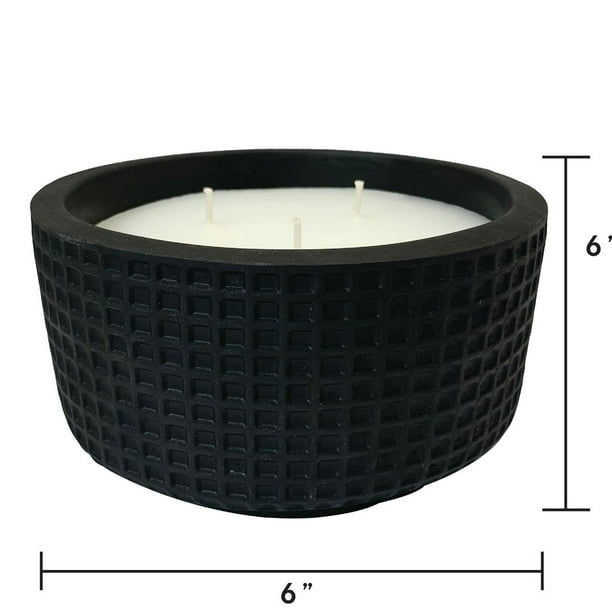 Better Homes & Gardens Outside Citronella 6" Ceramic 3-Wick Candle, Black