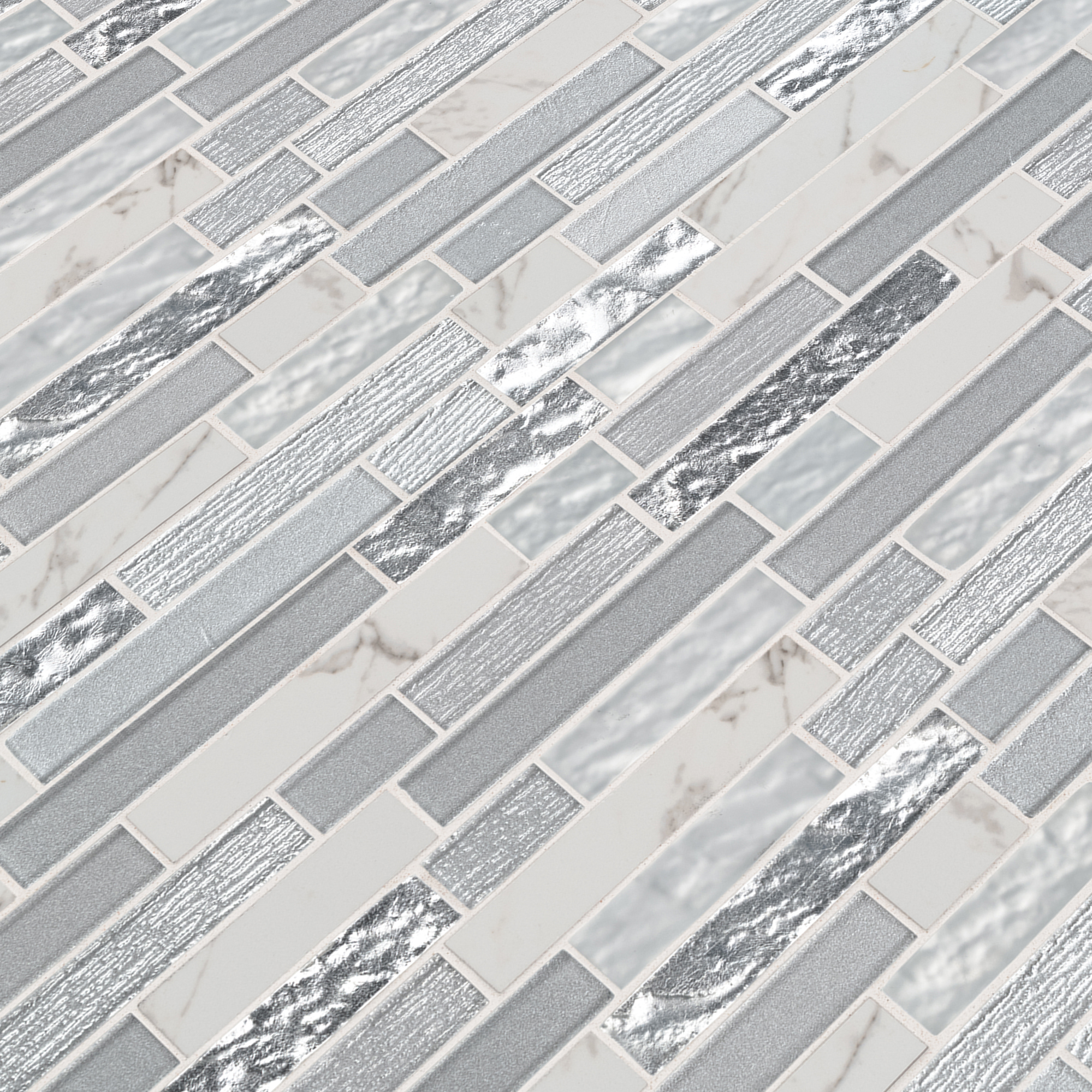 MSI Whistler Ice Interlocking 11.81in. x 12in. x 8mm Mesh-Mounted Mosaic Tile (9.7 Sq.ft./Case)