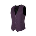 thumbnail image 1 of Men's V-neck Suit Vest Cotton Slim Four Seasons Vest, 1 of 2