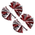 thumbnail image 1 of Cheer Poms Spirited Pom Poms for Cheering 2Pcs Red Plastic with Handle, 1 of 5