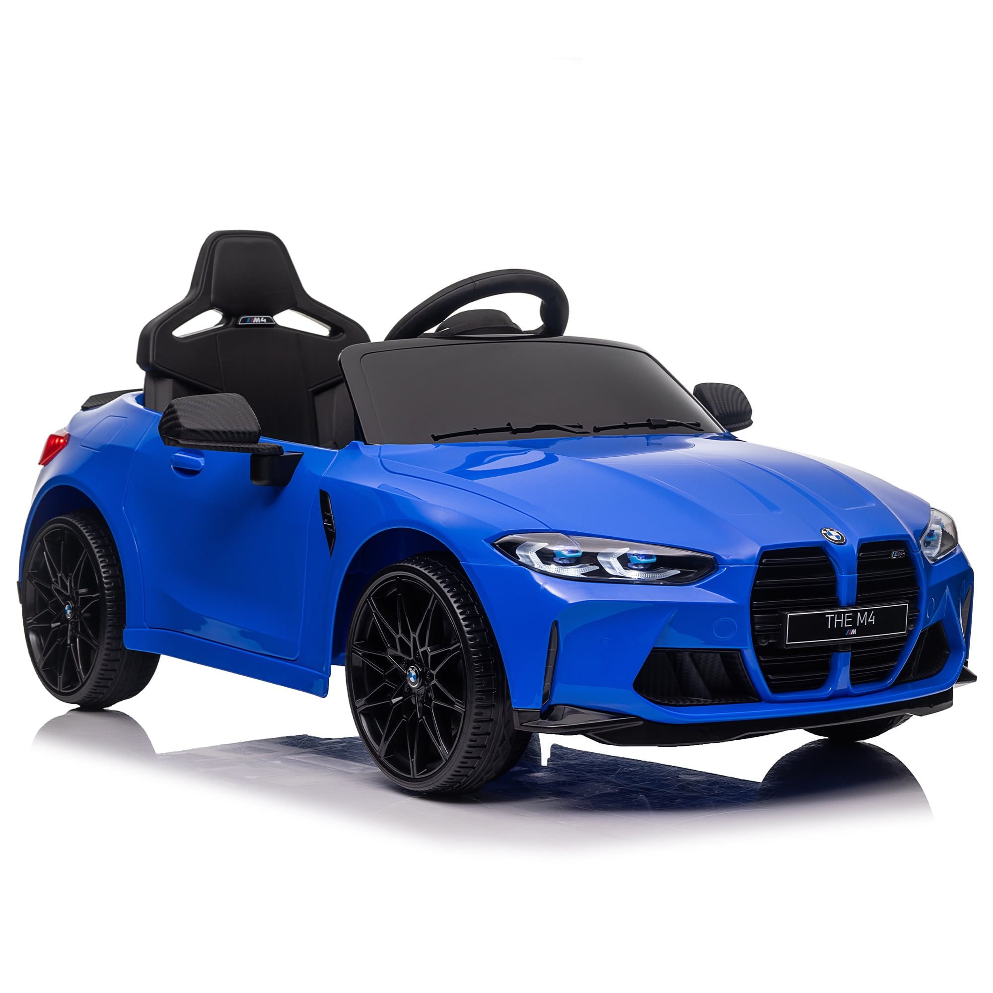 CIPACHO BMW M4 12V Kids Ride On Car with 2.4G Parents Remote Control, Three Speed Adjustable, Electric Car Toy with Power Display, USB, MP3, Bluetooth, Blue