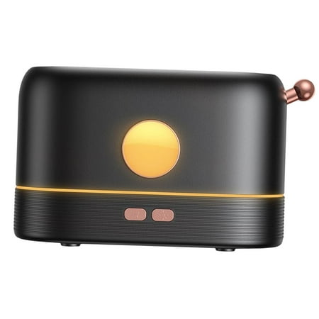 

gluttony 3D Realistic Flame Humidifier Lamp Aromatherapy Oil Diffusers Night Light Cool Mist Humidifier for Home Office