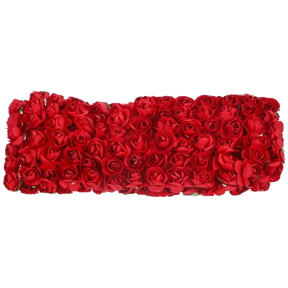144 Pcs Wedding Decorations for Ceremony Paper Rose Artificial Flowers Real Touch Bouquet of Imitation Red