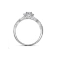 thumbnail image 2 of 14kt White Gold Diamond Round Bridal Wedding Ring Band Set 1/2 Cttw, 2 of 3